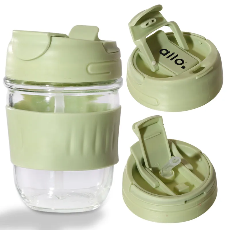 Lazo Glass Sipper - Light Green media 1