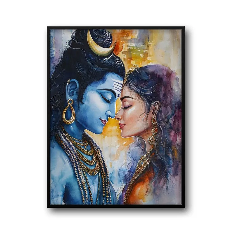 Yogamaya Lakshmi Spiritual Archival Paper Wall Painting With Frame - Black media 5