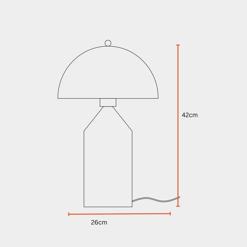 Fig Living Cone Pagen Metal Table Lamp - Brown - 11