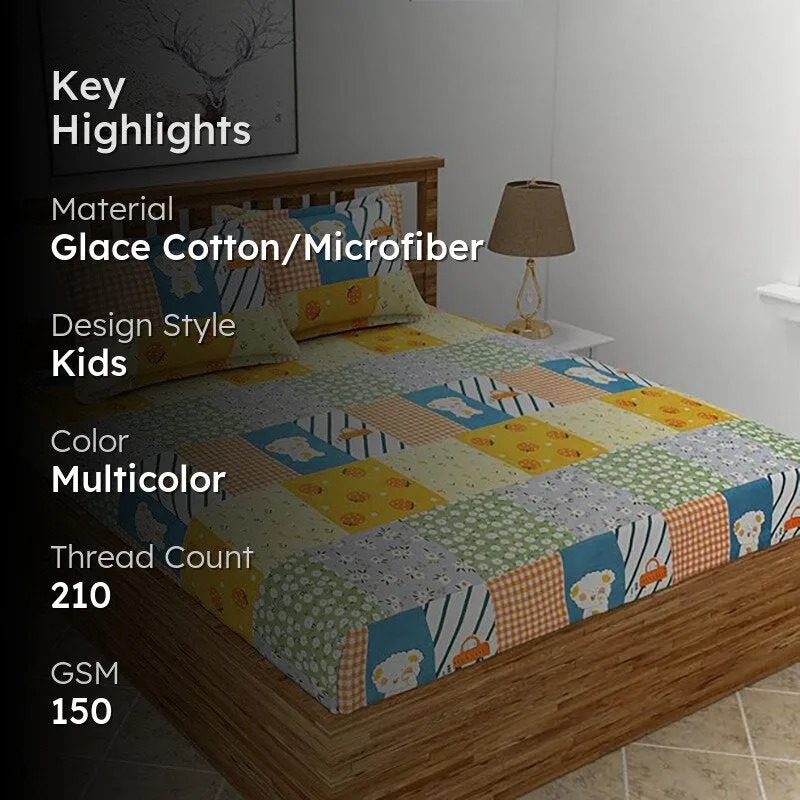 Bear & Berries Kids Microfiber Bedsheet - 150 GSM media 2