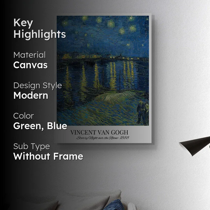 Starry Night Over Rhone Wall Art media 2