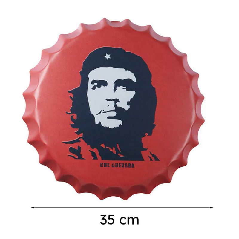 Che Guevara Red Bottle Cap Metal Wall Accent media 7
