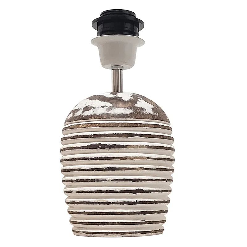 Paragon Carved Fabric Table Lamp - Black,White media 4