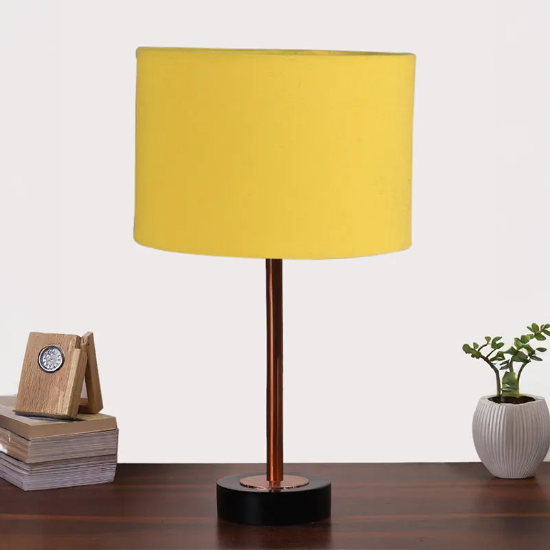 Cotin I Rodin Wooden Table Lamp - Yellow,Copper,Black media 3