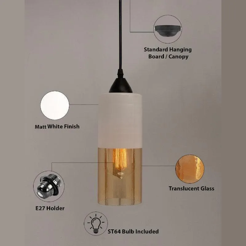 Capsule LED Glass Ceiling Lamp - White media 5