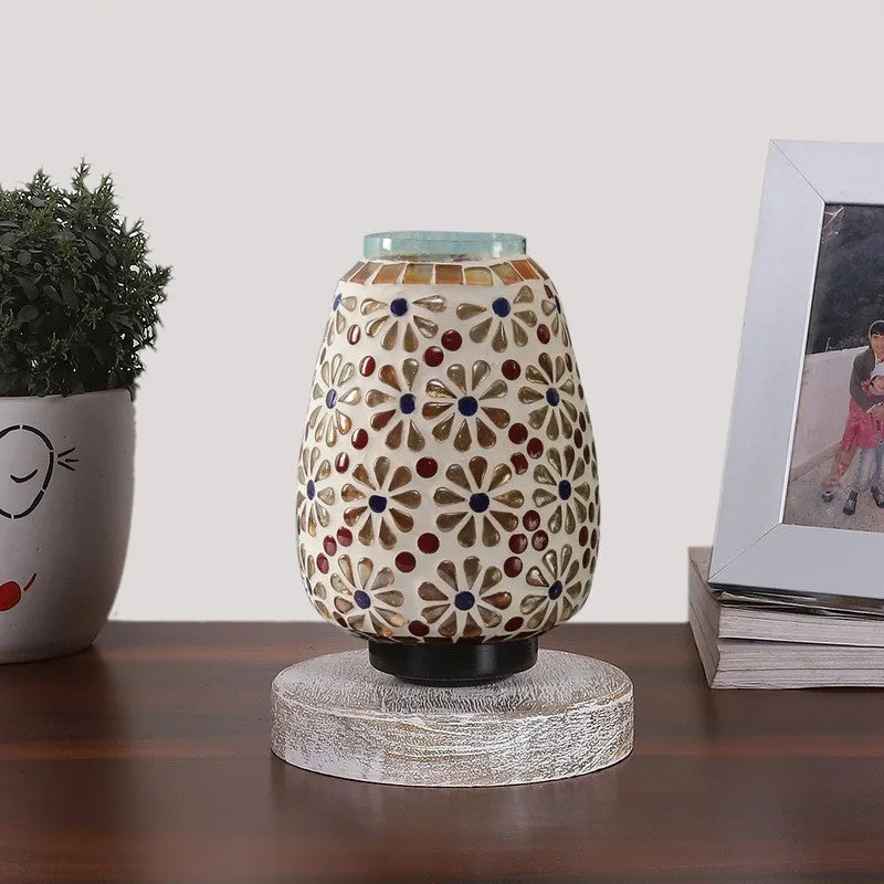 Lumarae Glass Table Lamp With Wooden Base - Multicolor media 4