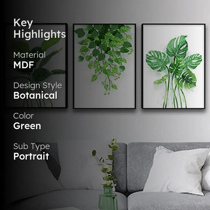 Lush Trace Wall Painting - Set Of Three media 2