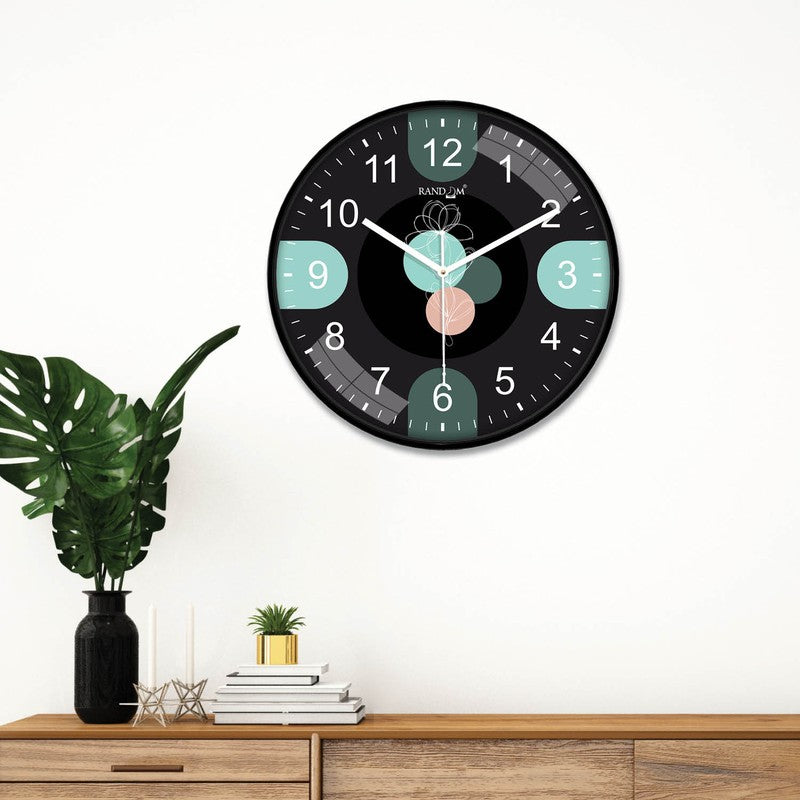 Mystic Round Analog Wall Clock - Black