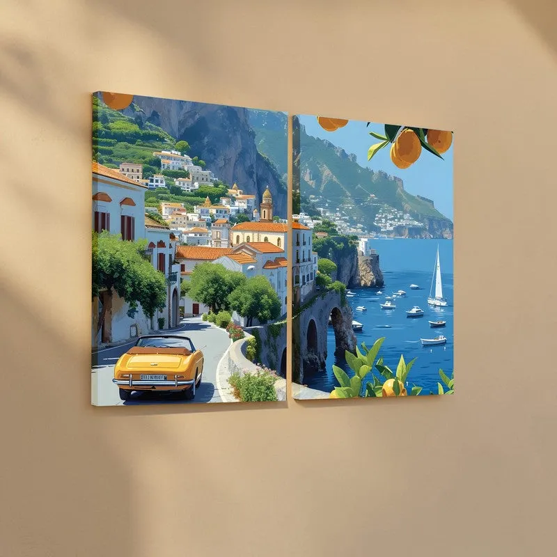 Countryside Drive Canvas Wall Art - Set of Two media 5