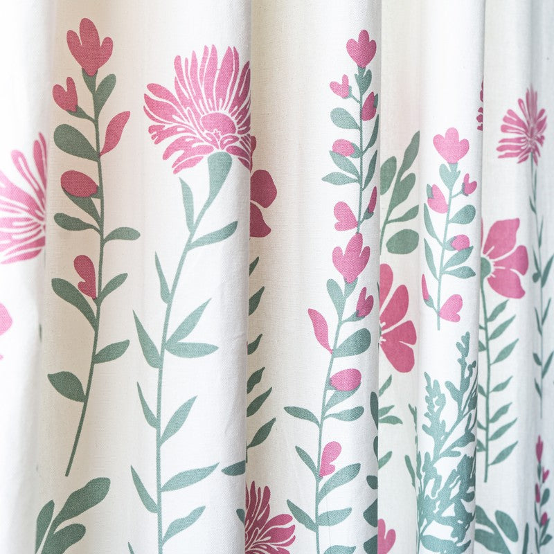 Tranquebar Home Garden Grace Cotton Curtains(Purple) - Set Of Two media 4