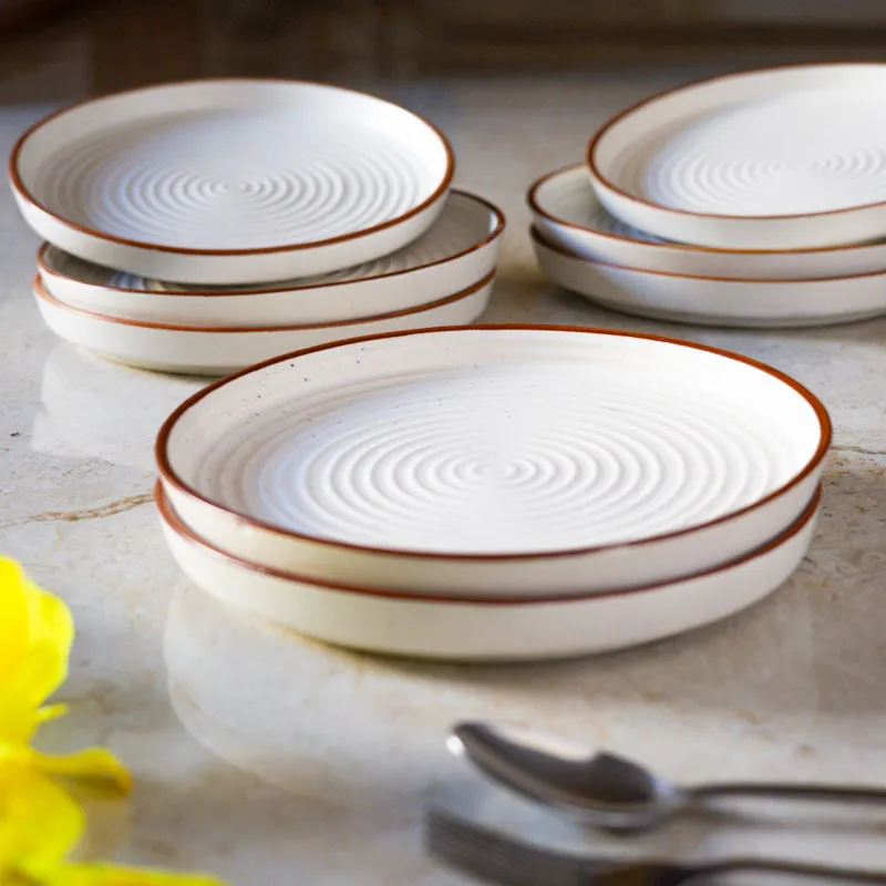 Ceraflor Ceramic Dinner Plate - Set Of Eight media 4