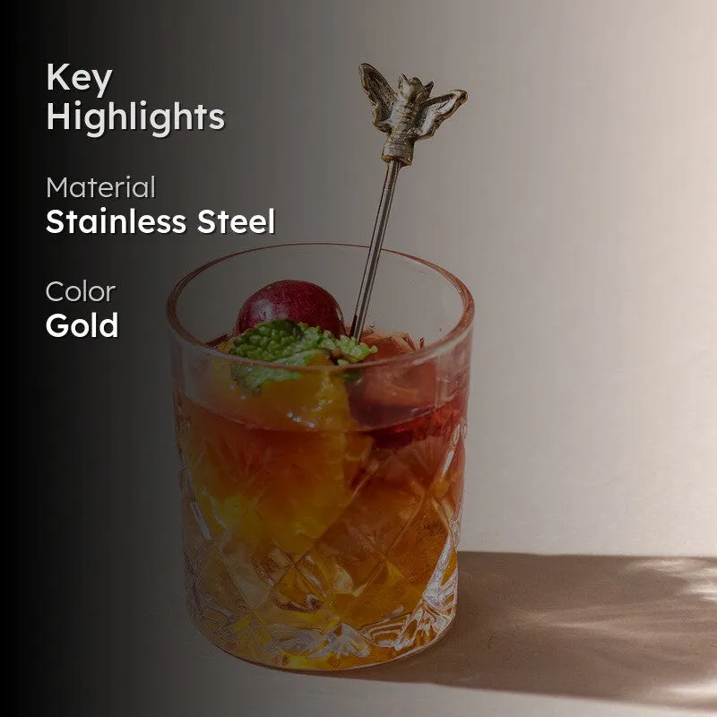 Chic Pick Stainless Steel Cocktail Pick - Gold media 2