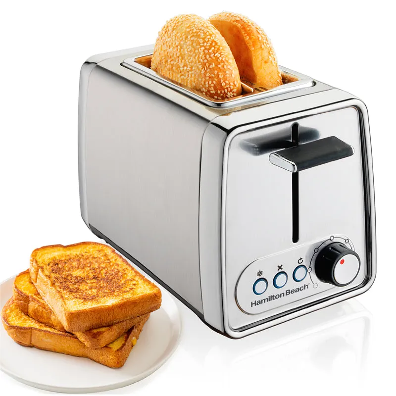 Hamilton Beach Wide Slot Toaster (Silver) - 925 W media 1