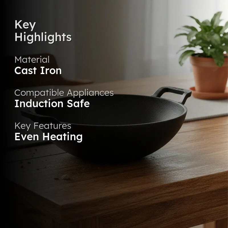Meyer Cast Iron Kadhai - 1000 mL media 2