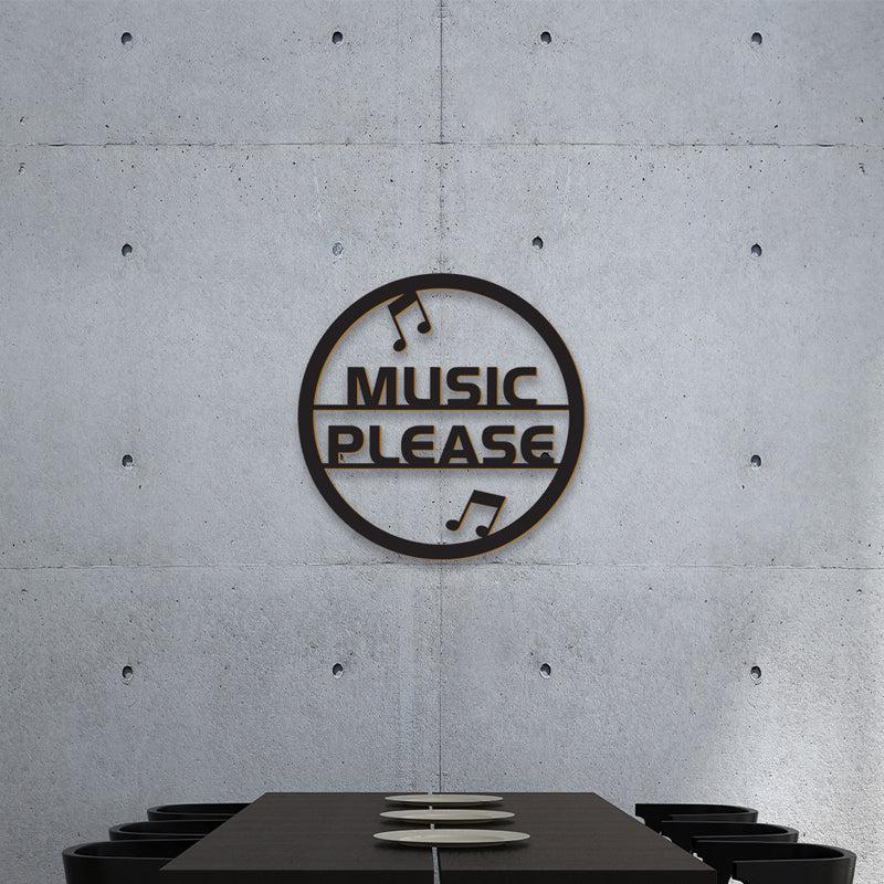 Music Please Black MDF Wall Accent media 4
