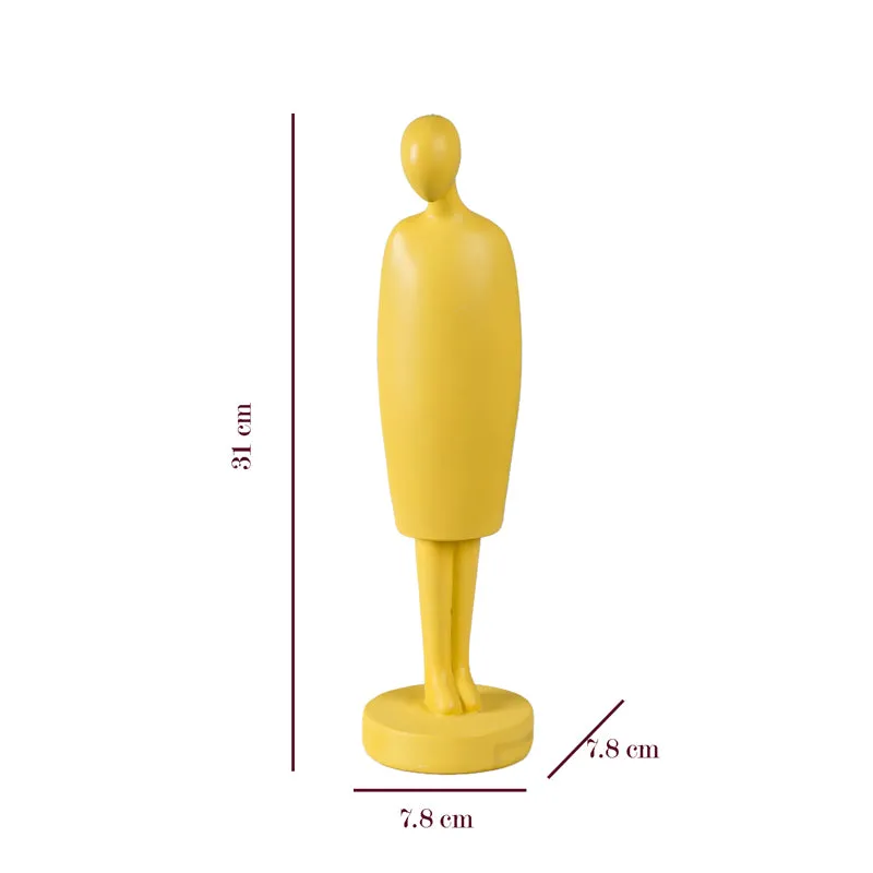 In Harmony Painted Resin Showpiece (Yellow & Brown) - Set Of Two media 8