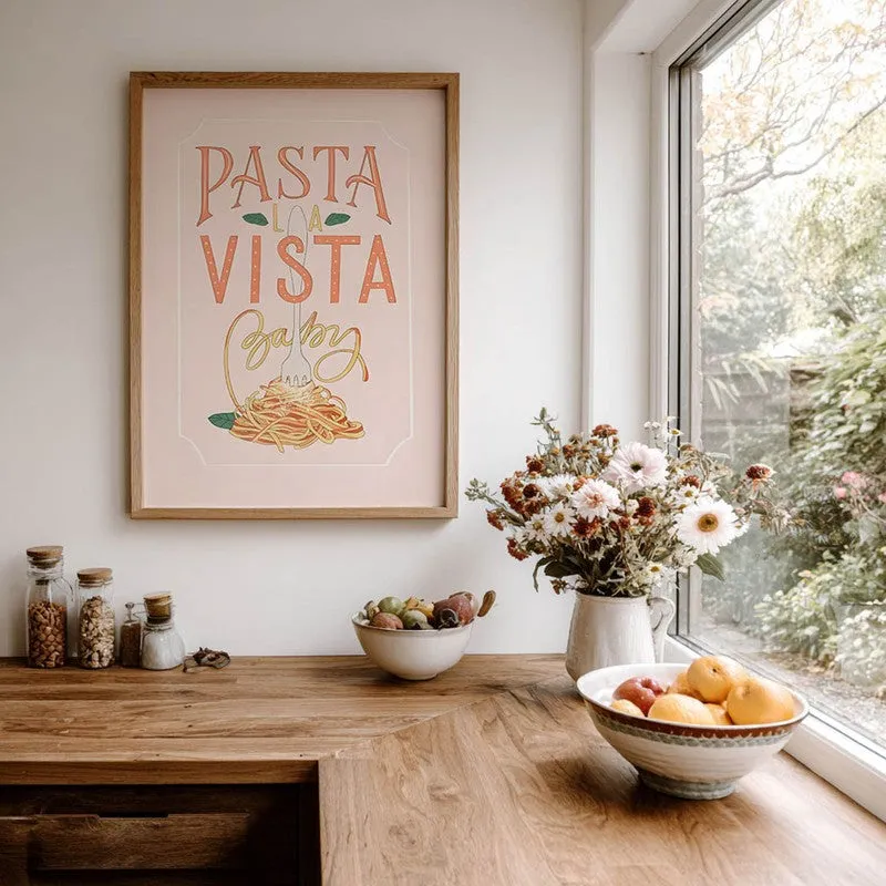 Pasta Vista Archival Canvas Wall Art - Brown media 7