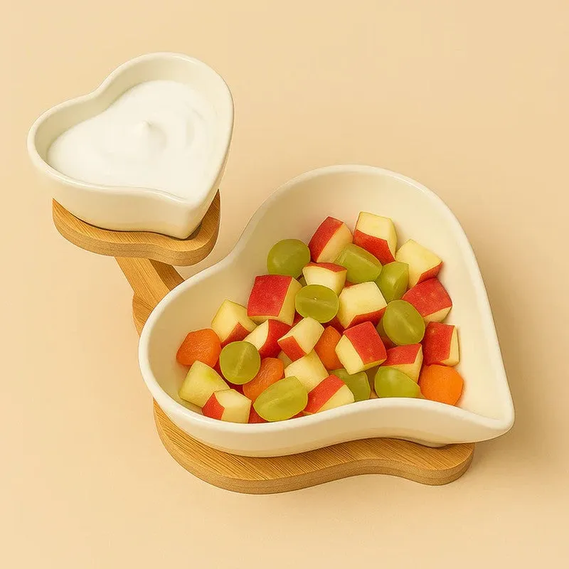 Nexa Heart Ceramic Serving Platter - Set Of Two media 5