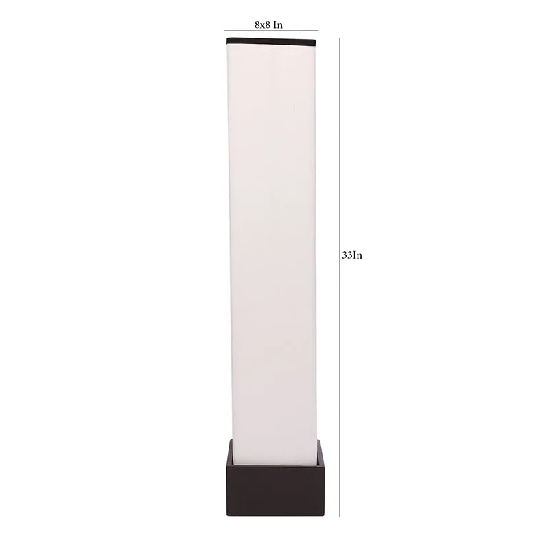Axiya Wooden Tower Floor Lamp - Black & White media 5