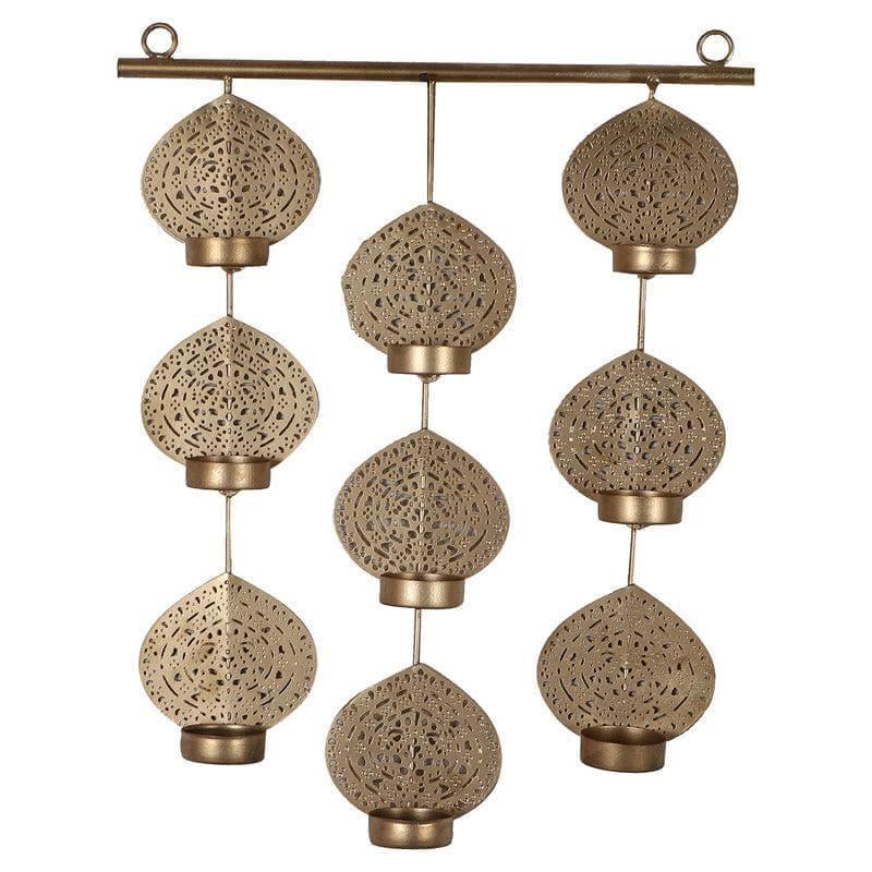 Ethnic Leaf Hanging Tealight Candle Holder image 5