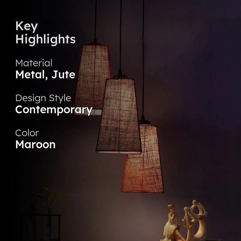 Shadowlux Triple Metal Ceiling Lamp - Maroon media 2