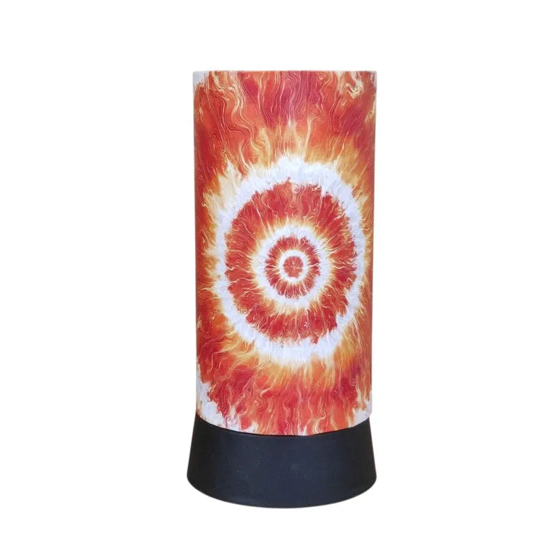 Fiery Tie-Dye Handmade Table Lamp media 4