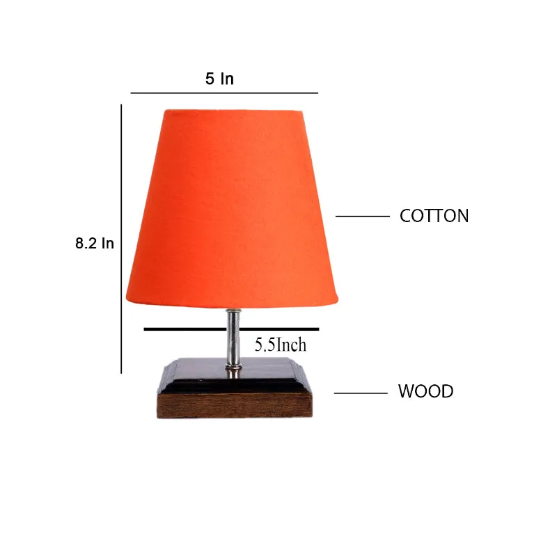 Niksha Fabric Table Lamp - Orange,Brown media 5