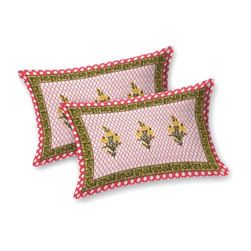 Bloomus Cotton Bedsheet (Red,Pink) - 240 TC media 4