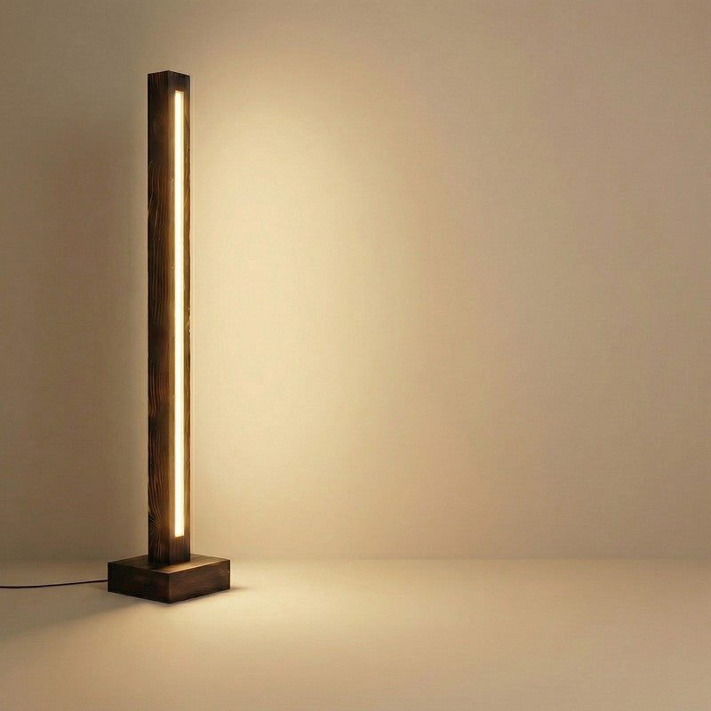 MinimalRay Wooden Floor Lamp - Brown media 6