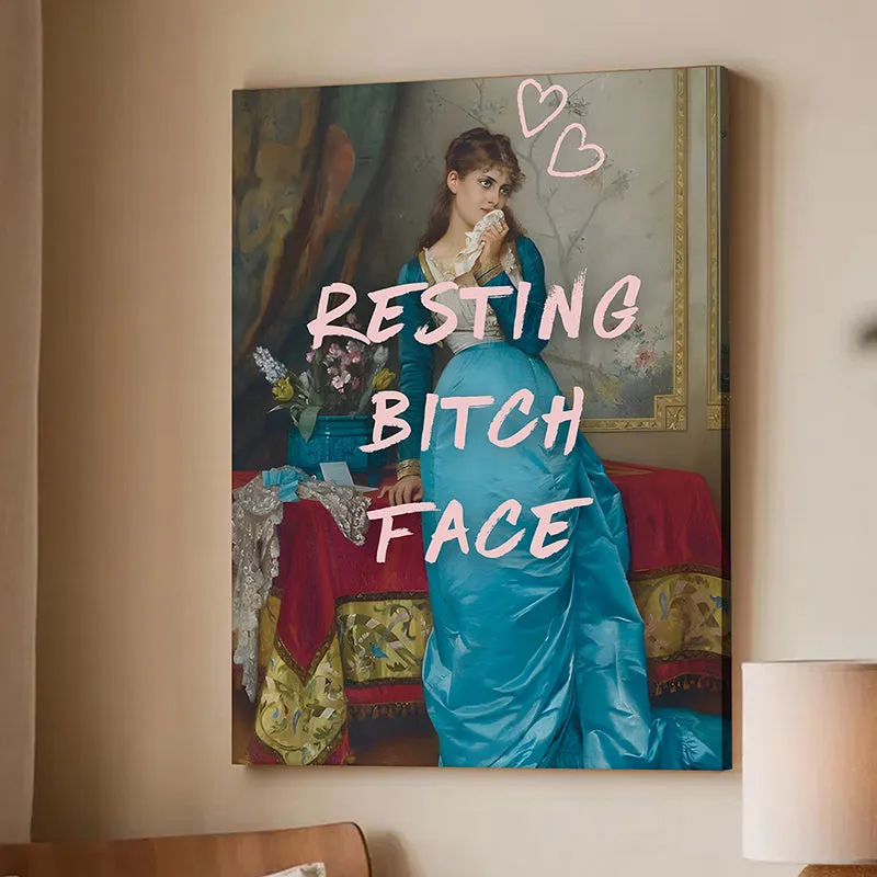 Resting Bitch Face Wall Art media 3