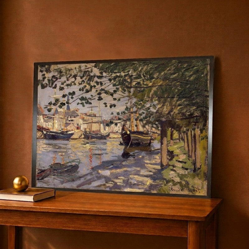 Seine At Rouen Canvas Wall Painting - 16 x 12 Inches