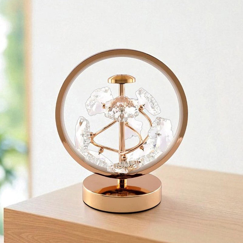 AarviDecor Hudson Classic Crystal Table Lamp - Gold media 6