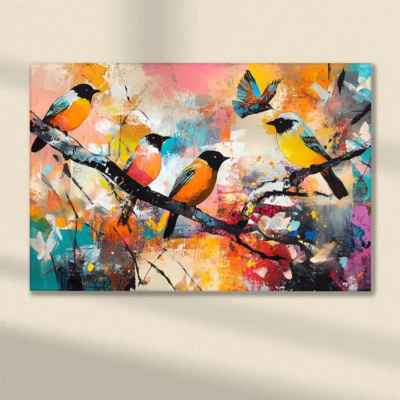 Vibrance Of Birds I Canvas Wall Art media 4