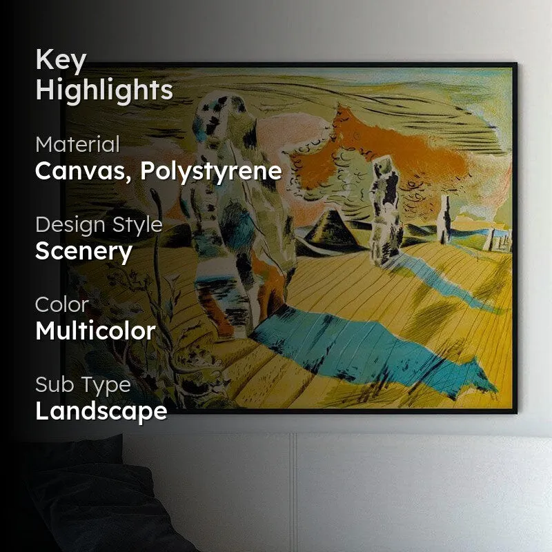Avebury by Paul Nash Canvas Wall Painting - Black Frame media 2