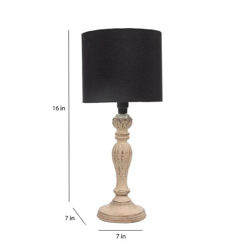 Bisara Vidara Fabric Table Lamp - Black,White media 5