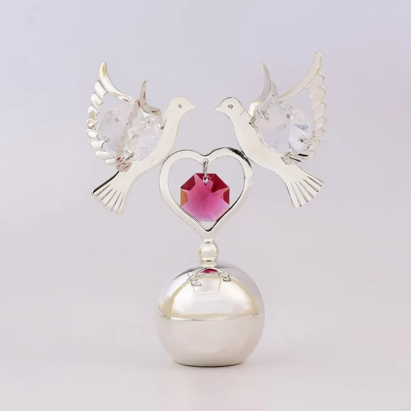 Silver Dove Sillver Plated Mild Steel Showpiece media 3