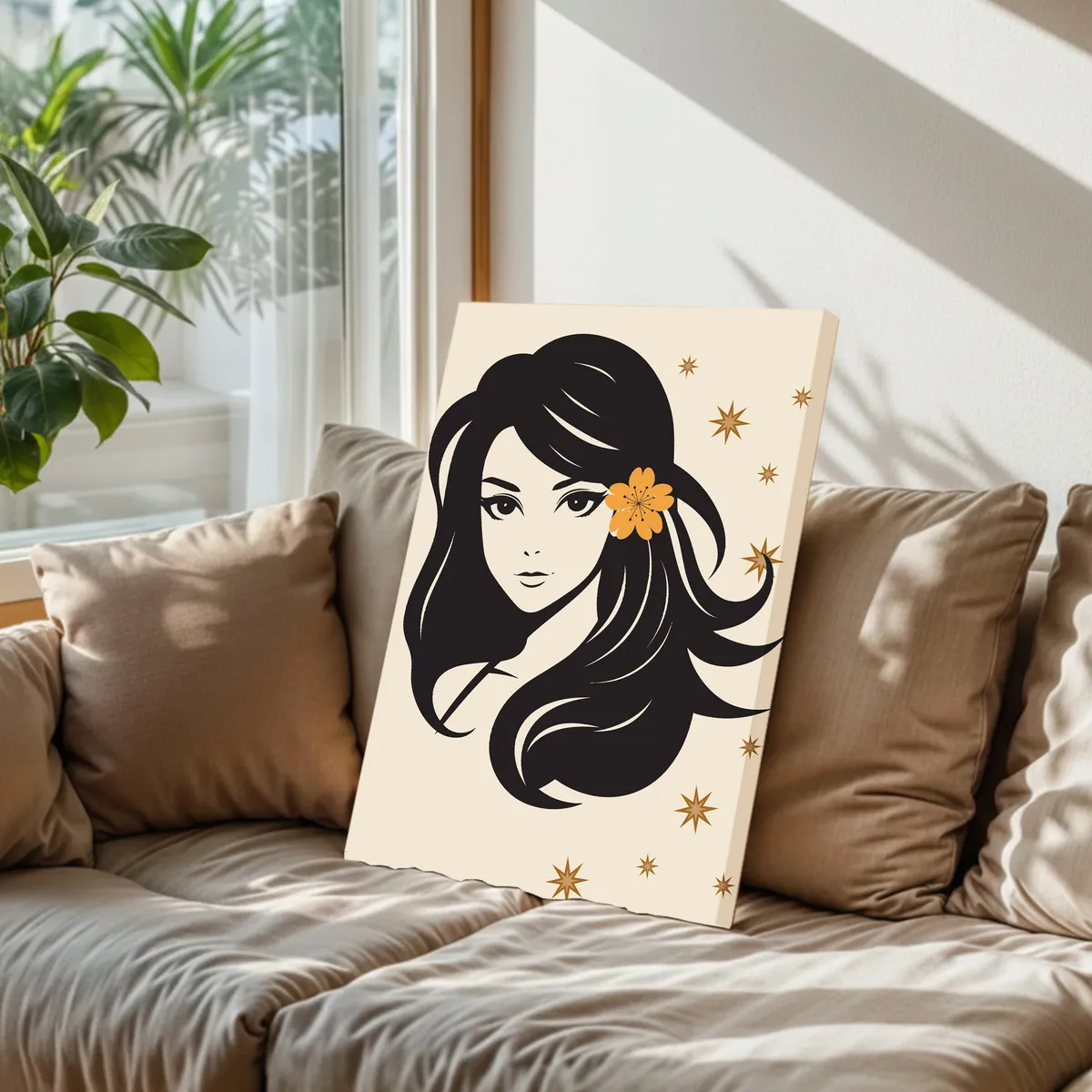 Mystic Petal Cotton Canvas Wall Painting media 5
