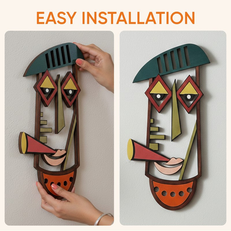 Rachel Mask Wooden Wall Accent media 6