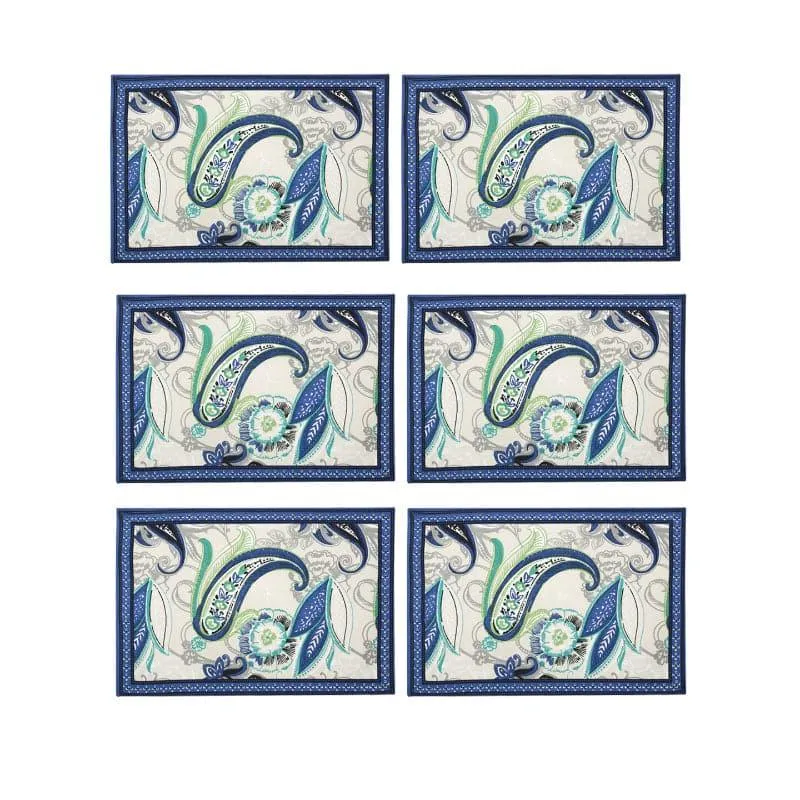 Blue Paisley Table Mat - Set Of Six media 3