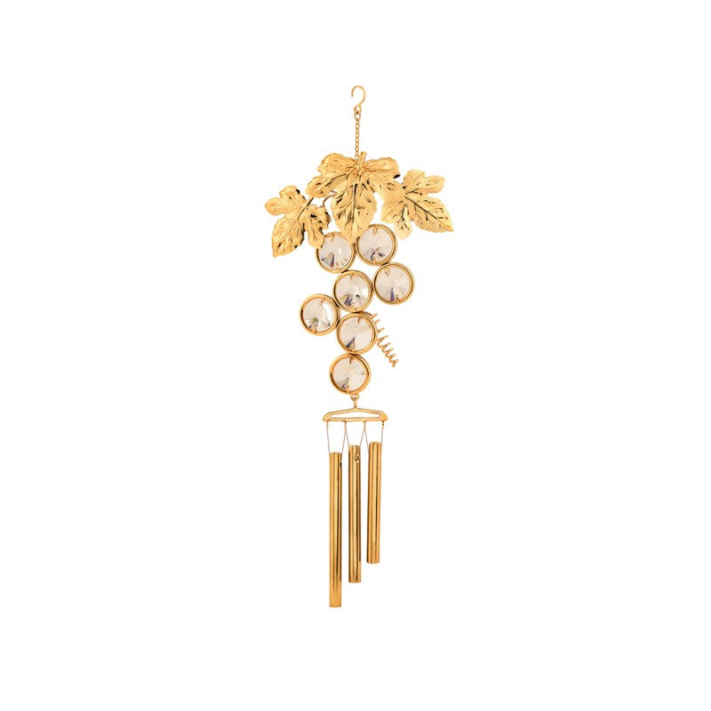 Floral Aura 24K Gold Plated Mild Steel Windchime media 4