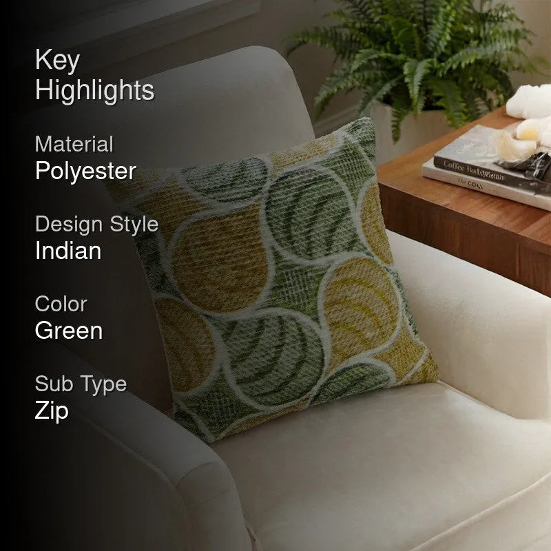 PetalPrism Cushion Cover - Green, Yellow media 2