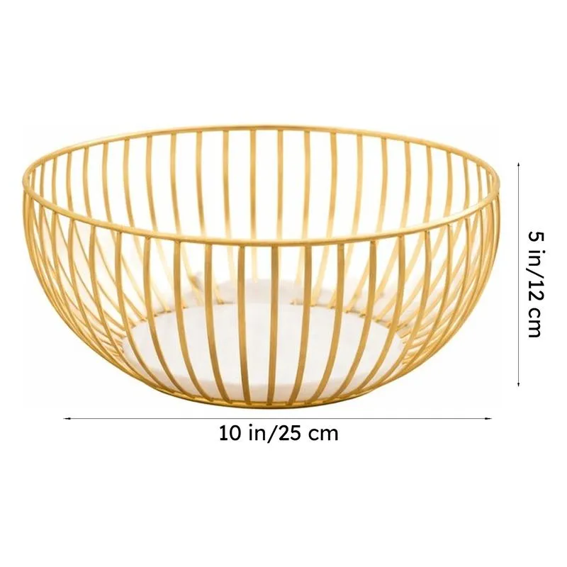 Alloy Fruit Basket - Gold media 7