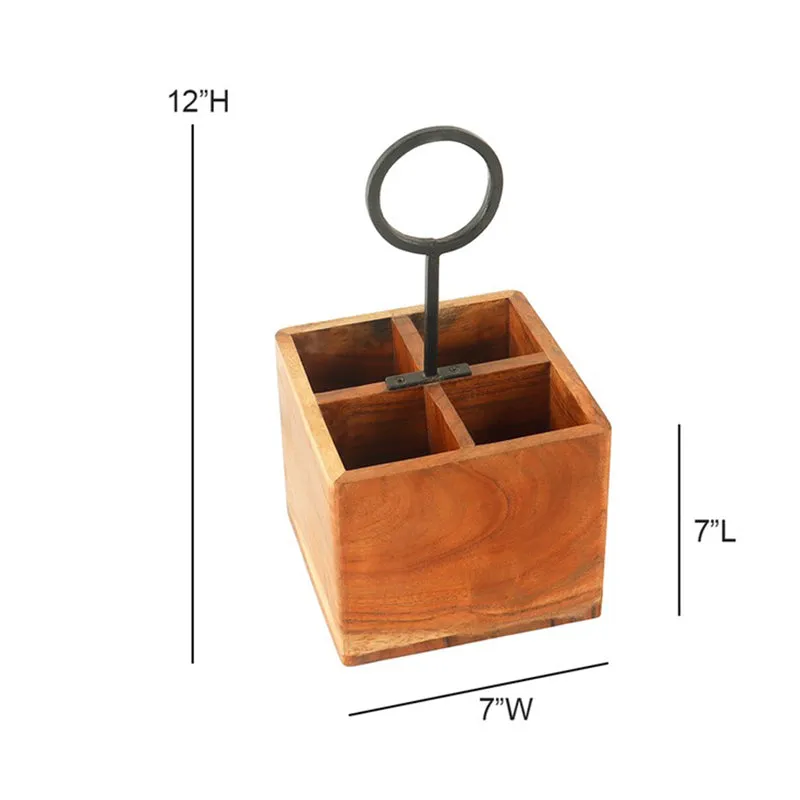 Handcrafted Wooden Cutlery Stand media 8