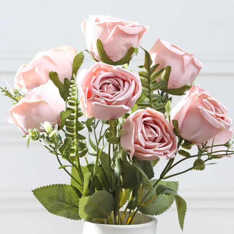 Petaluxe Rose Fabric Artificial Flower - Pink media 6