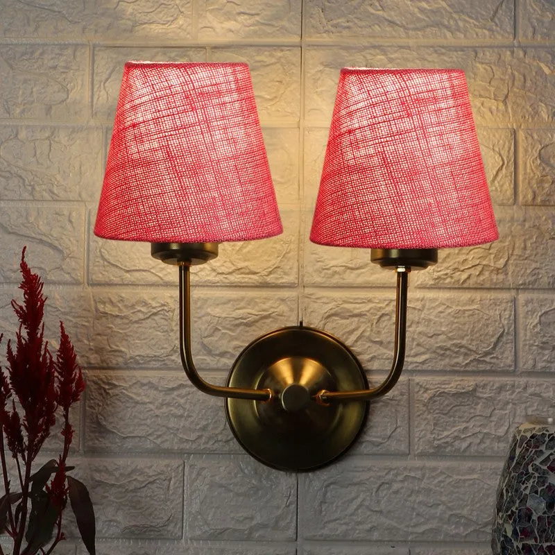 Lumoire Duo Cone Metal Wall Lamp - Pink media 1