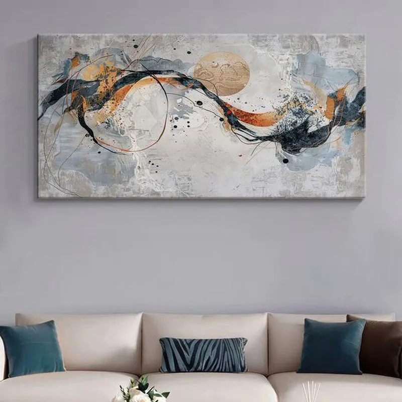 Abstract Movement Wall Painting media 1
