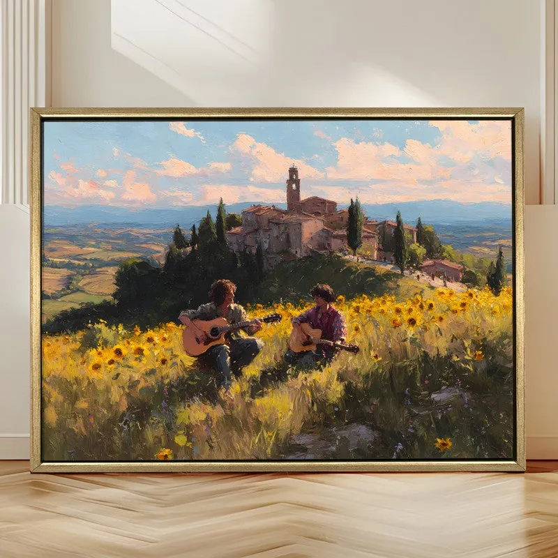 Sunflower Song Canvas Wall Painting With Frame media 4
