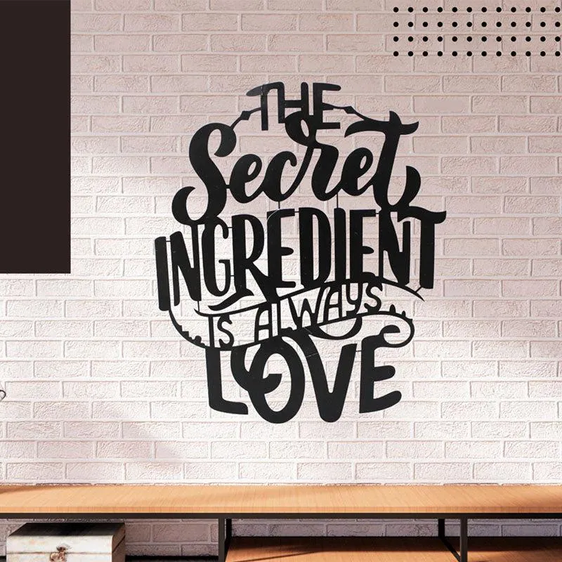 The Secret Ingredient Is Always Love Black Iron Wall Accent media 1