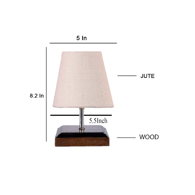 Niksha Jute Table Lamp - White,Brown media 5