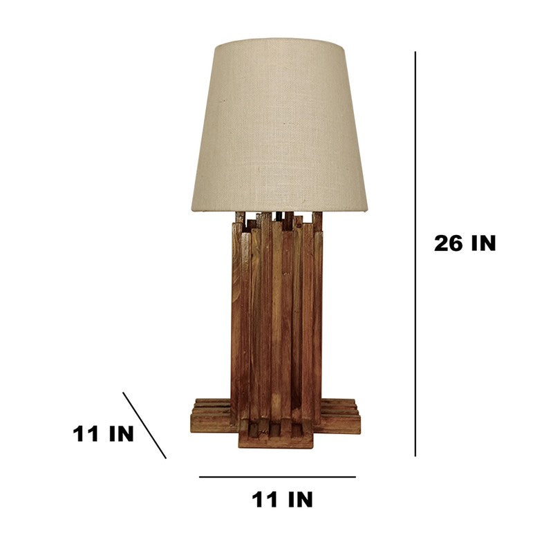 Isar Jute Table Lamp - Brown,White media 9
